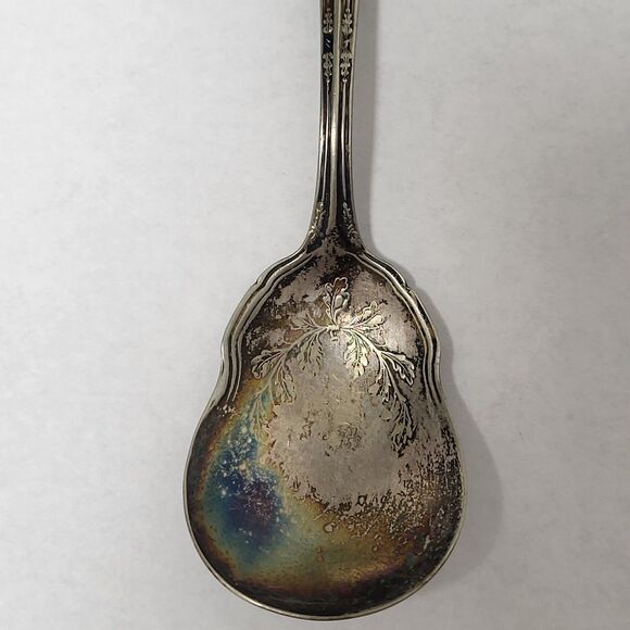 Wm Rogers 2 Tea Spoons Orange Blossom & 2 Sugar Spoons Fair Oaks and Beaded - Picture 8 of 11
